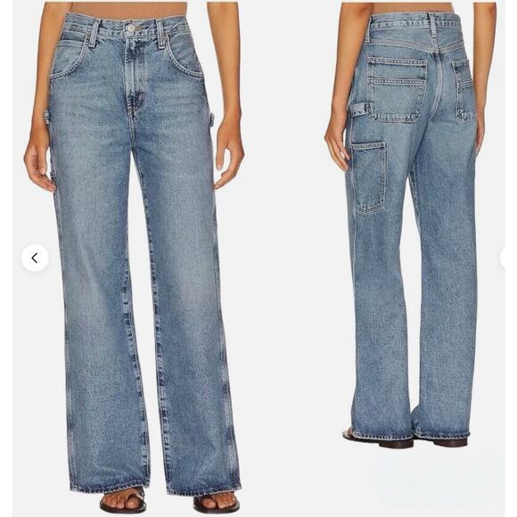 AGOLDE JEANS WOMEN'S 32 LIGHT WASH CARPENTER STRAIGHT LEG‎ NWT - Picture 1 of 9
